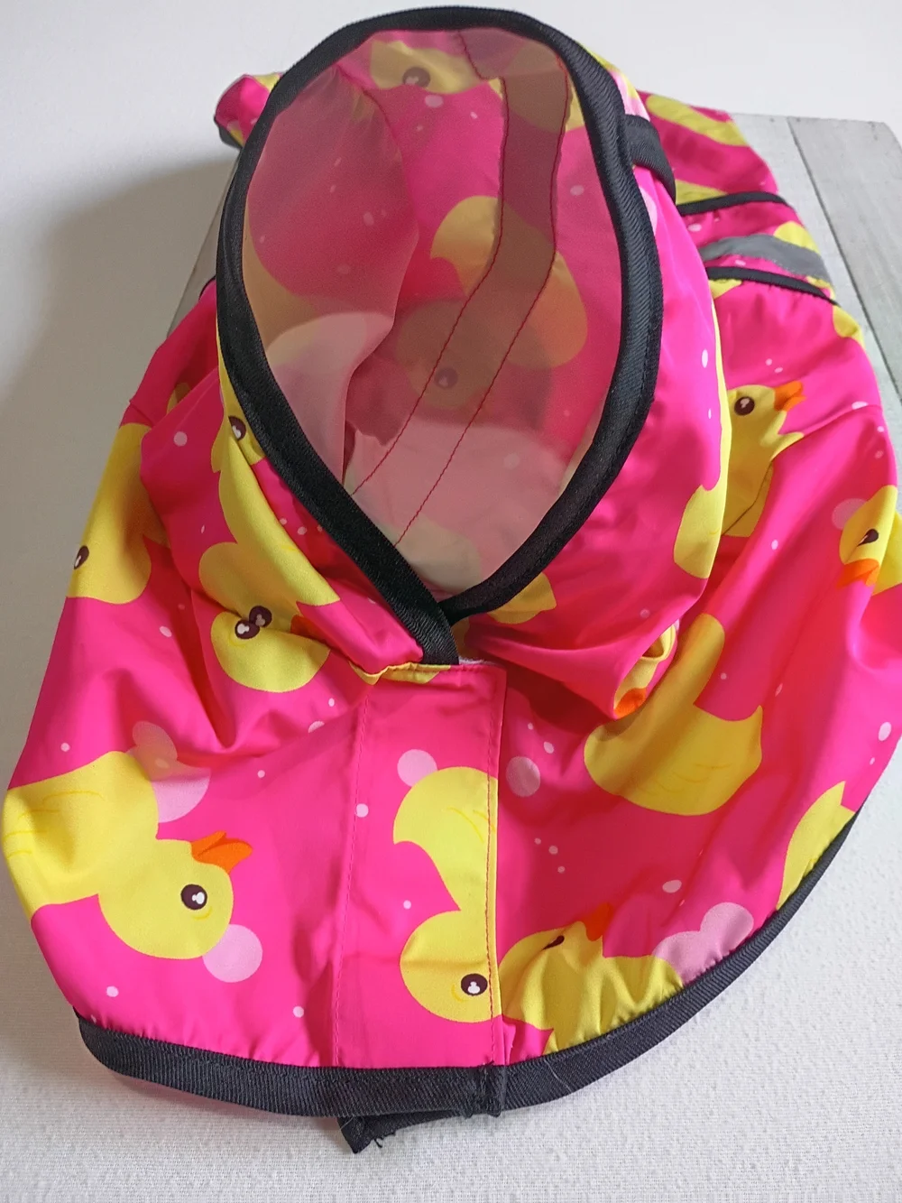 HDE Pink Rubber Duck Dog Raincoat Pet Jacket Size Medium